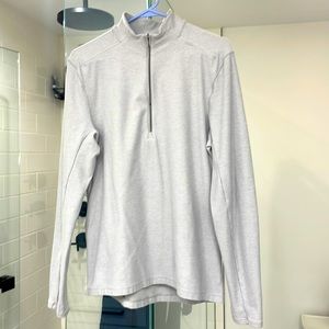 Light grey Lulu surge warm 1/2 zip